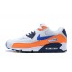 Nike Zapatillas Air Max 90 Blanco Naranja Azul