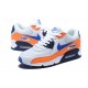 Nike Zapatillas Air Max 90 Blanco Naranja Azul