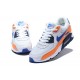 Nike Zapatillas Air Max 90 Blanco Naranja Azul