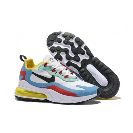 Nike Air Max 270 React Blanco Azul Amarillo