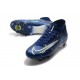 Nike Mercurial Superfly VII Elite SG-Pro Azul Amarillo Fluorescente Blanco