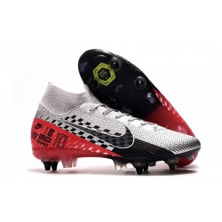 Nike Mercurial Superfly VII Elite SG-Pro Neymar Cromado Negro Rojo Platino