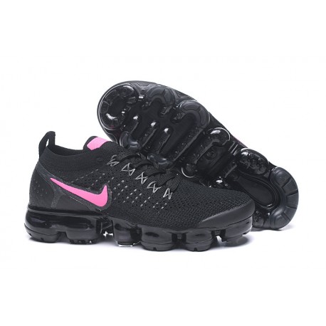 Zapatillas Nike Air Vapormax Flyknit 2 Mujer Negro Rosa