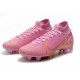 Nike Tacos de Futbol Mercurial Superfly 7 Elite FG Rosa Blanco