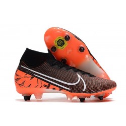 Nike Mercurial Superfly VII Elite SG-Pro Negro Blanco Hyper Crimson