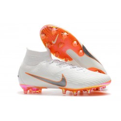 Zapatos de Fútbol Nike Mercurial Superfly 6 Elite AG Blanco Naranja