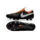 Tacón de Fútbol Nike Tiempo Legend VIII Elite FG Negro Blanco Naranja