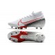 Nike Zapatillas de Futbol Mercurial Superfly VII Elite AG Blanco Rojo