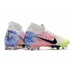 Nike Neymar Blanco Negro Azul Volt Mercurial Superfly VII Elite AG