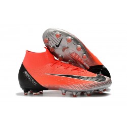 Zapatos de Fútbol Nike Mercurial Superfly 6 Elite AG Rojo Plata Negro