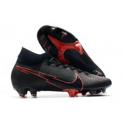 Botas de Fútbol Nike Mercurial Superfly VII Elite FG Negro Rojo