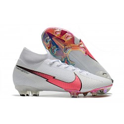 Nike Tacos de Futbol Mercurial Superfly 7 Elite FG Rosa Blanco