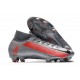 Botas de Fútbol Nike Mercurial Superfly VII Elite FG Gris Negro Carmesí