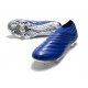 Botas de fútbol ADIDAS Copa 20+ FG Azul Royal Plateado metalizado