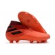 adidas Nemeziz 19+ FG Signal Coral Negro Rojo Gloria