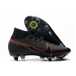 Nike Mercurial Superfly 7 Elite SG-PRO Anti-Clog Negro Rojo