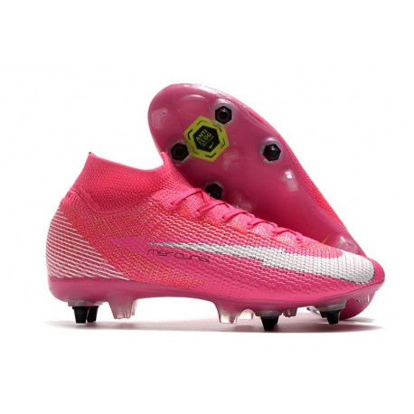 Nike Mercurial Superfly 7 Elite SG-PRO x Mbappé Explosión Rosa Blanco