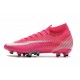 Nike Mercurial Superfly 7 Elite AG Mbappé Explosión Rosa Blanco Negro