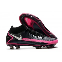 Bota Nike Phantom GT Elite Dynamic Fit FG Negro Plateado Explosión Rosa