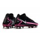 Bota Nike Phantom GT Elite Dynamic Fit FG Negro Plateado Explosión Rosa