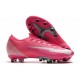 Botas Nike Mercurial Vapor 13 Elite AG-PRO x Mbappé Rosa Blanco Negro