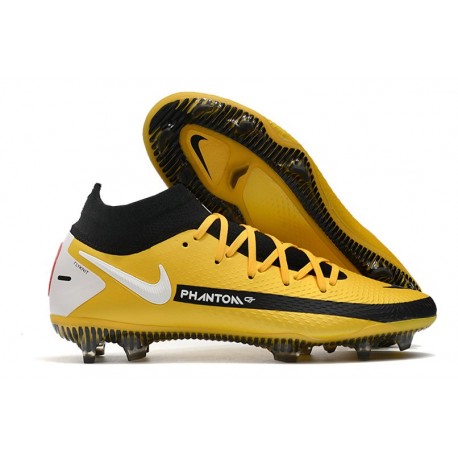 Bota Nike Phantom GT Elite Dynamic Fit FG Amarillo Negro Blanco