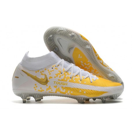 Nike Phantom GT Elite DF FG Fútbol Zapatillas - Oro Blanco