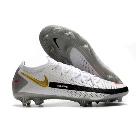 Botas de fútbol Nike Phantom GT Elite FG - Blanco Oro Negro