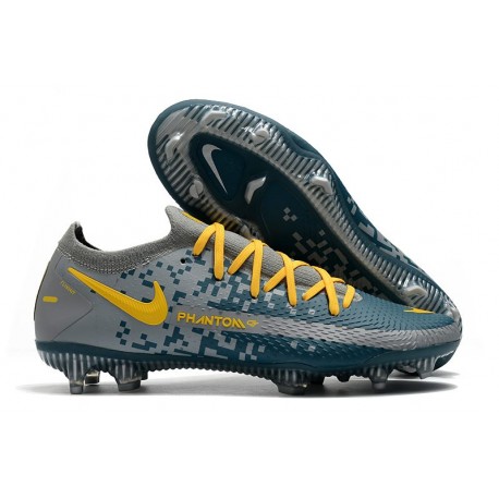 Nike 2021 Zapatillas Phantom GT Elite FG Azul Gris Amarillo