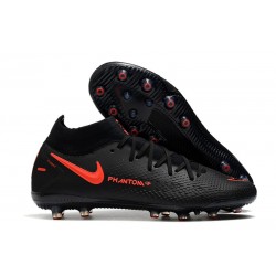 Botas de fútbol de hombre Phantom GT Elite DF AG-Pro Negro Rojo Chile Gris humo oscuro