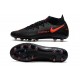 Botas de fútbol de hombre Phantom GT Elite DF AG-Pro Negro Rojo Chile Gris humo oscuro