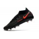 Botas de fútbol de hombre Phantom GT Elite DF AG-Pro Negro Rojo Chile Gris humo oscuro