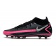 Botas de fútbol de hombre Phantom GT Elite DF AG-Pro Negro Plateado Explosión Rosa