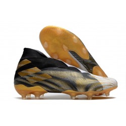 adidas Nemeziz 19+ FG Botas y Zapatilla Blanco Dorado Metalizado Negro