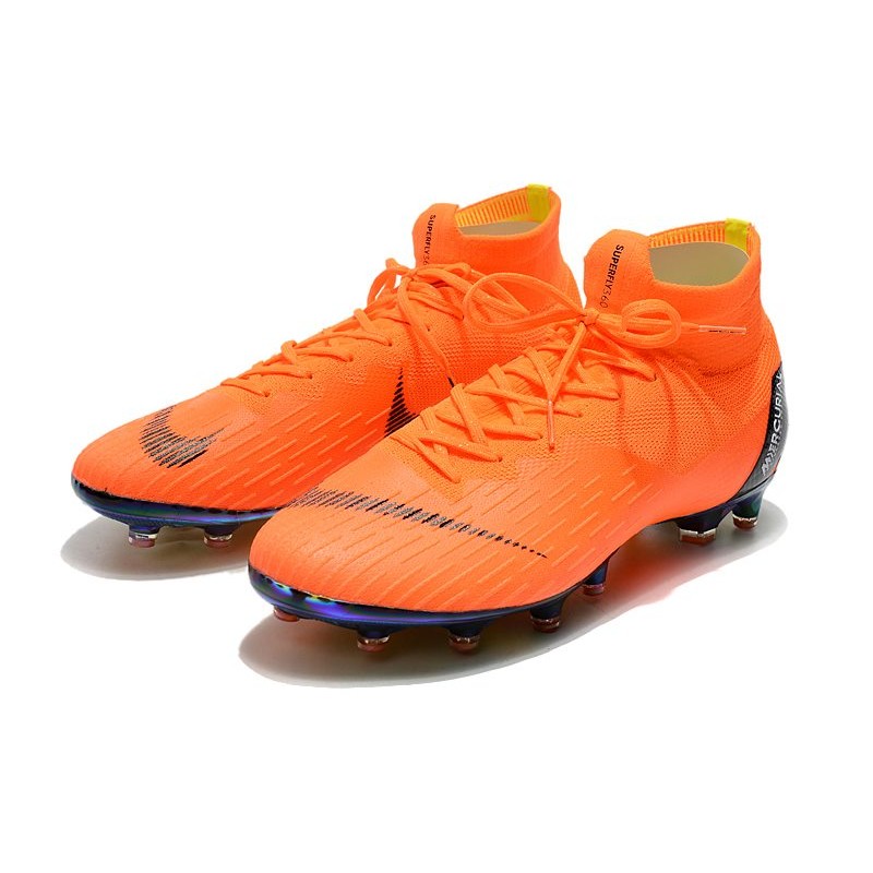 Zapatos de Fútbol Nike Mercurial Superfly 6 Elite AG Naranja Negro