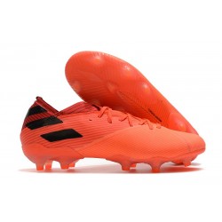 Botas de Futbol adidas Nemeziz 19.1 FG Signal Coral Negro Rojo Gloria