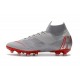 Zapatos de Fútbol Nike Mercurial Superfly 6 Elite AG Gris Rojo