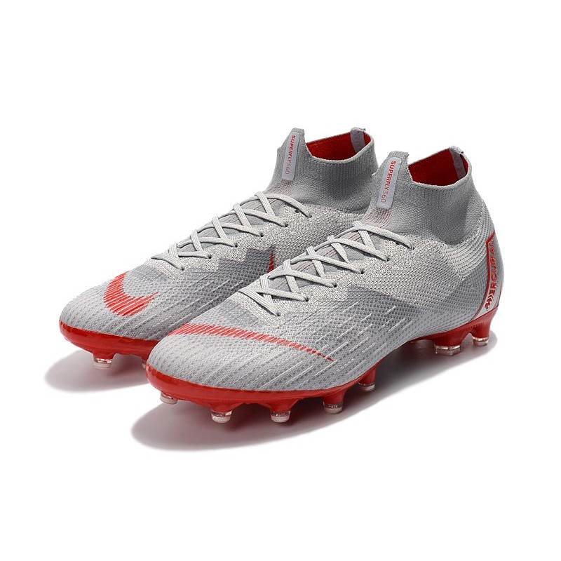 Zapatos de Fútbol Nike Mercurial Superfly 6 Elite AG Gris Rojo