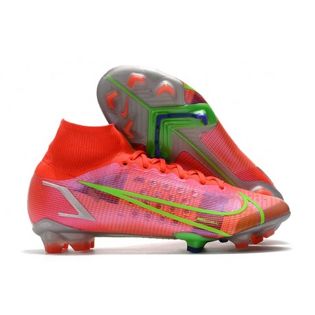 Nike Mercurial Superfly 8 Elite FG Bota Carmesi Plateado Metalizado