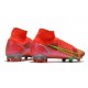 Nike Mercurial Superfly 8 Elite FG Bota Carmesi Plateado Metalizado