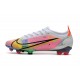 Zapatillas Nike Mercurial Vapor 14 Elite FG Blanco Platino Rosa