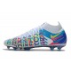 Nike Phantom GT Elite DF 3D FG Zapatillas - Blanco Azul Rosa Amarillo