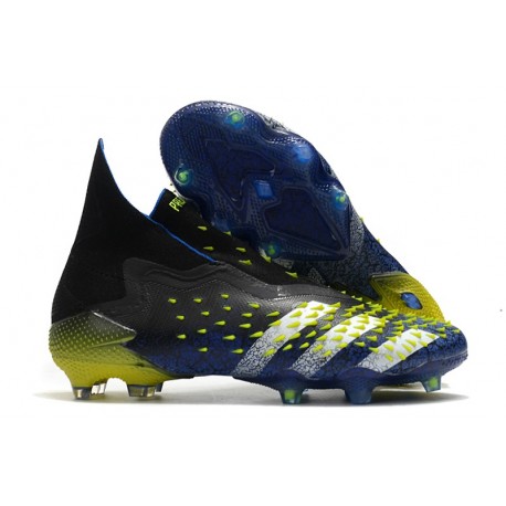 Zapatos adidas Predator Freak+ FG Azul Negro Blanco Amarillo Solar