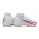 Nike Mercurial Superfly 8 Elite FG Bota Blanco Rojo