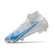 Nike Mercurial Superfly 8 Elite FG Bota Blanco Azul