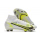 Nike Mercurial Superfly 8 Elite FG Blanco Negro Metálico Plateado