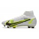 Nike Mercurial Superfly 8 Elite FG Blanco Negro Metálico Plateado