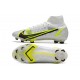 Nike Mercurial Superfly 8 Elite FG Blanco Negro Metálico Plateado