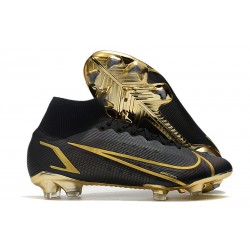 Nike Mercurial Superfly 8 Elite FG Bota Negro Oro