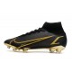 Nike Mercurial Superfly 8 Elite FG Bota Negro Oro